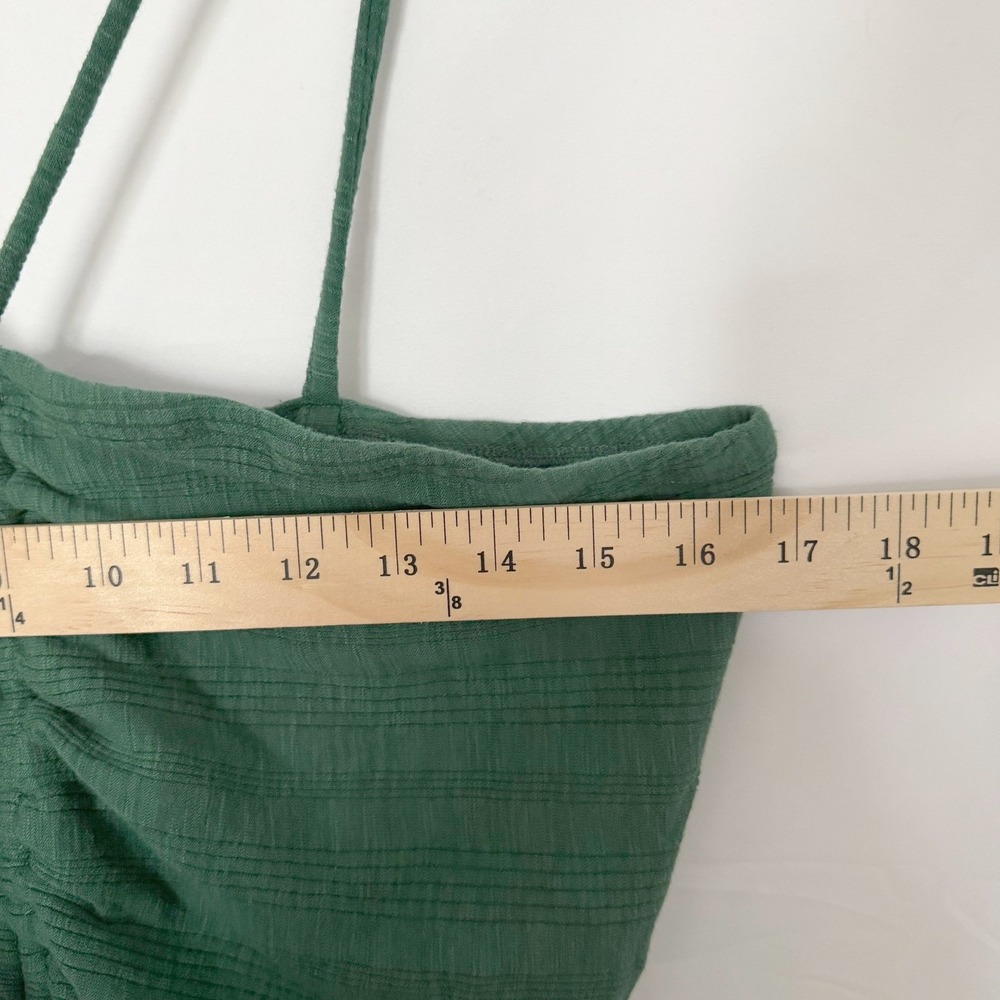 Anthropologie Pilcro Halter Top Womens XL Green Crop Tank Boho Hippie Festival - Picture 5 of 8